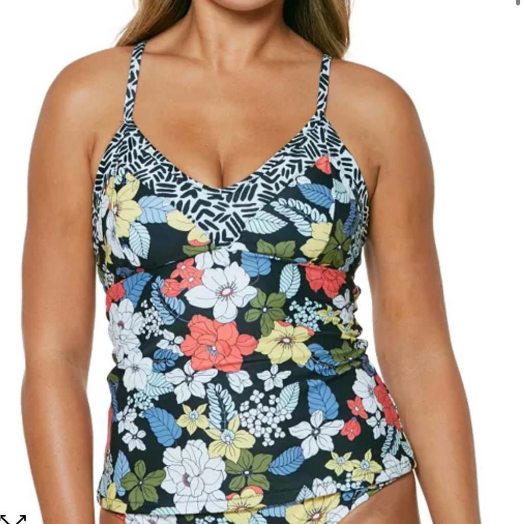 Jessica Simpson Tropical Punch Tankini Size Small